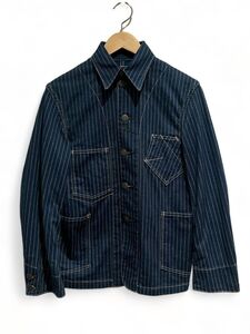 USA製 RRL ダブルアールエル Wabash Stripe Railman Jacket ウォバッシュストライプジャケット (XS)