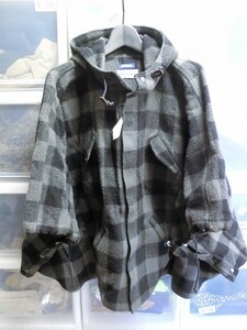 JOURNAL STANDARD x WOOLRICH ポンチョ チェック F ブラックxグレー #08-020-400-3050-4-0 ジャーナルスタンダード ウールリッチ