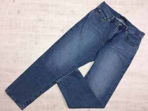 ユニクロ UNIQLO カイハラ KAIHARA アメカジ テーパード USEDウォッシュ デニムパンツ ボトムス メンズ コットン100% 32 青