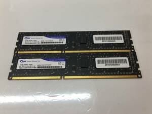 B2817)Team 4GB DDR3 1600 メモリ 中古動作品2枚＝8GB