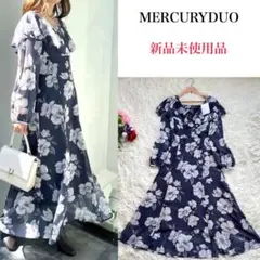 MERCURYDUO BIGフラワーラッフルカシュクールワンピース