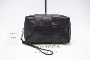 ☆安心の３大保証☆ ABランク ≪BOTTEGA VENETA ボッテガ ヴェネタ/ クラッチバッグ≫ 649993 カセット レザー ダークブラウン 美品 送料込