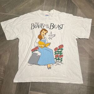 美女と野獣Tシャツ/ムービーT/USED/古着XL