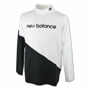 2024秋冬新作【ニューバランス】メンズ 長袖ハイネックシャツ L(5) 白 012-4267002-30 new balance ゴルフ モックネック @