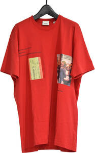 BURBERRY バーバリー グラフィック Tシャツ M レッド Y-23580B