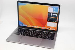 中古 2K 13.3型 Apple MacBook Pro A1989 Mid-2018 (Touch Bar) グレー macOS Ventura(正規Win11追加可) 八世代i7-8559u 16GB NVMe 1TB-SSD