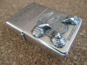 ZIPPO 『Harley-Davidson ハーレーダビッドソン イーグル 爪柄 限定品』1994年6月製造 モータースポーツ オイルライター ジッポ 廃版激レア