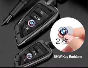 BMW スマートキー キー・オーディオ エンブレムステッカー　11mm 2枚!