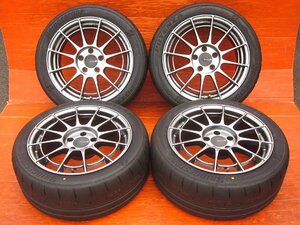 【Y4】エンケイ ENKEI NT03RR 17インチ 8.0J +35 PCD114.3 5H ブリヂストン ポテンザ RE-12D TYPE-A 225/45R17 2022年製未使用タイヤ付き