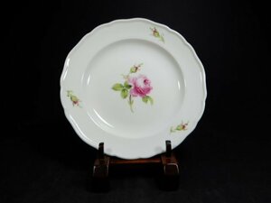 Meissen　マイセン　薔薇　バラ　プレート　約19.8cm　飾り皿　コレクション　Q-260