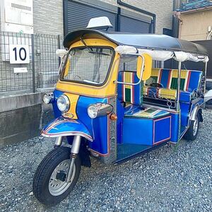 【激レア】 トゥクトゥク TUKTUK 機関良好 車検あり ダイハツエンジン 不具合なし タイ 原動機付三輪自動車 トライク 側車付軽二輪登録 