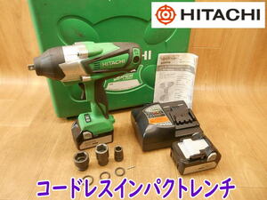 ◆ 日立工機 コードレスインパクトレンチ WR18DSHL HITACHI マルチボルト 18V 充電器 バッテリー2個 インパクトレンチ コードレス No.2519