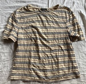 バーバリーロンドン カットソー Tシャツ ボーダー系　チェック 2 BURBERRY LONDON