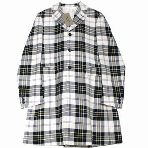 COMME des GARCONS HOMME PLUS コムデギャルソンオムプリュス 23AW チェック チェスターコート S オフホワイトチェック