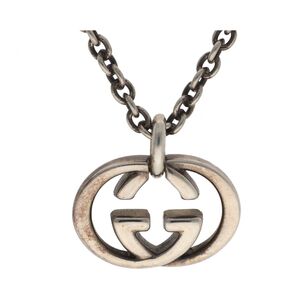 【中古】 GUCCI グッチ インターロッキングG シルバー ネックレス SV925 GG ロゴ ペンダント メンズ レディース 24031345DS