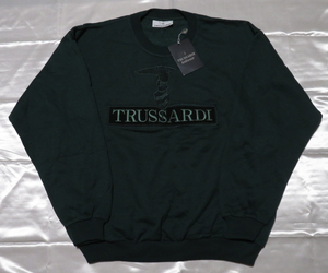 ☆売り切り！　レア！　ITALY製 90s トラサルディTRUSSARDI　スウェットシャツ　M（欧州サイズ）　未使用　ビンテージ　デッドストック☆