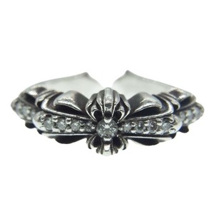 CHROME HEARTS クロムハーツ（原本無） BABY CLSC DBL FLRL CRS P/D ベビークラシック リング ダブルフローラルクロス パヴェ 【中古】