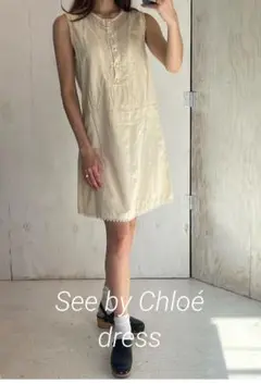 See by ChloÃ© dress ã‚·ãƒ¼ãƒ�ã‚¤ã‚¯ãƒ­ã‚¨ ãƒ‰ãƒ¬ã‚¹ L åº—é ­é™�å®š