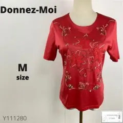 美品 Donnez-Moi ドネモア トップス Tシャツ 花柄 刺繍レース M