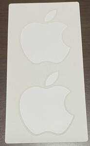 新品美品Apple iPhone 付属 ステッカー 白 ホワイト マック リンゴシール iPad iTunes 折り曲がった1枚はおまけ程度