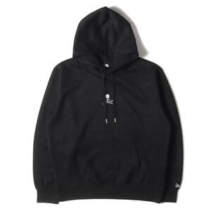 新品 mastermind JAPAN パーカー サイズ:XL 24AW NEW ERA ストレッチ フェイクスウェード パーカー (SUEDE HOODIE) ブラック