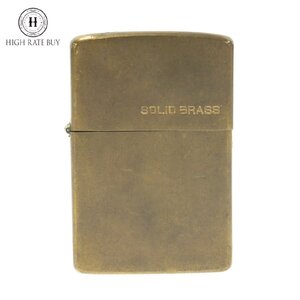 1円スタート zippo ジッポー SOLID BRASS 1932 1983 オイルライター ゴールドカラー 喫煙具 タバコ 煙草グッズ 火花〇 着火未確認