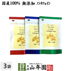 健康茶 国産100% 生姜茶 ジンジャーティー 2g×5パック×3袋セット 国産 送料無料