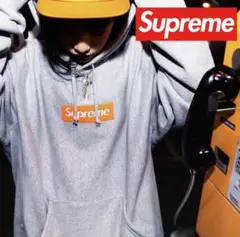 【超人気！入手困難！】SUPREME　ボックスロゴ　フーディー　オレンジボックス