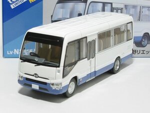 日野リエッセII LX（白／紫）LV-N326a【トミーテック社1/64ミニカー】【トミカの時】