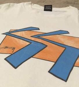 一点物 00sビンテージ Tシャツ S/S 古着 オールドステューシー stussy ボロ メンズSレディースOK city boy 古着女子 SS/ 黒タグ　アメカジ