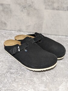 ビルケンシュトック BIRKENSTOCK ボストン サンダル スエード ブラック　26cm　40 OSAGARI Boston コルクソールサンダル