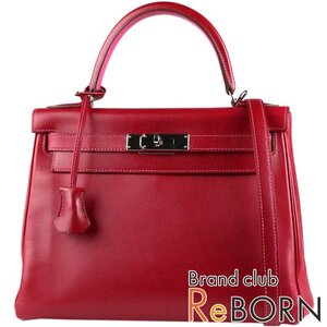 HERMES/エルメス　ケリー28 エクラ（2WAYハンドバッグ）　タデラクト　ルビー×ローズティリアン×シルバー金具　N刻印【中古】