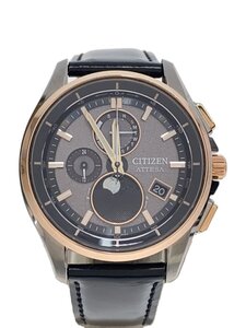 CITIZEN◆ソーラー腕時計/アナログ/レザー/GLD/BLK/H874-005HK04//