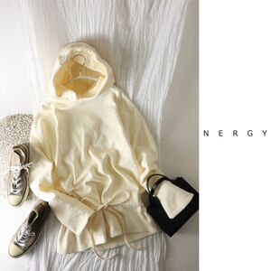 新品☆ナージー NERGY☆洗える 裏起毛ストリングスパーカ フリーサイズ 日本製☆A-O 5819