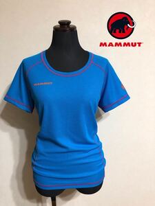 MAMMUT マムート アウトドア レディース ドライ Tシャツ トップス サイズM 半袖 ライトブルー 79501