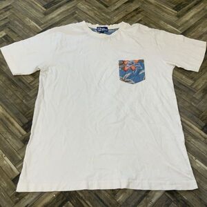 KE798 レインスプーナー 胸ポケット 半袖Tシャツ ホワイト L