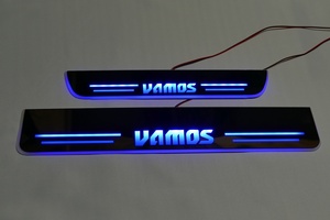 LEDスカッフプレート　バモス 　青　流れる　VAMOS　ブルー