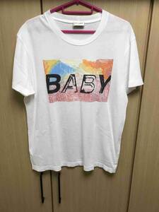 正規 16SS SAINT LAURENT PARIS サンローラン パリ Hedi Slimane エディ期 BABY Ｔシャツ 白 S 418343 Y2PM1