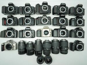 ★ニコン AF一眼&レンズなど★N2020/F100/F90/F80/F-601/SIGMA/ 等 計:25点まとめ【ジャンク品】30147