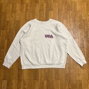 70〜80s USA製 スウェット Christian hockey 白 XLサイズ 短丈 古着 ヴィンテージ