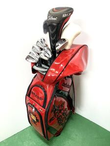 【豪華！】◆Titleist 913D2 ドライバー＋ SRIXON スリクソン アイアン等◆ゴルフクラブ 本格フルセット＋ advisor 昇龍 キャディバッグ