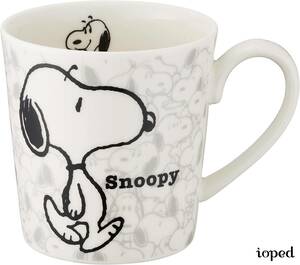 スヌーピー 日本製 たっぷりマグカップ 350ml SNOOPY 金正陶器 ヴィンテージデザイン ホワイト