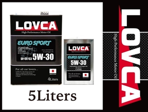 ■送料無料■LOVCA EURO-SPORT 5W-30/5L SP/C3 日本製■LES530-5