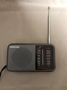 AM FM ラジオ　RAD-F240N AudioComm AM/FM ハンディラジオ　ダメージあり　動作OK AM小型ラジオ コンパクトラジオ