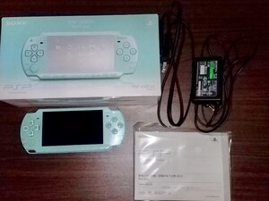 PSP2000 ミントグリーン 箱説バッテリー付き ジャンク扱い 動作OK UMDドライブ異音＋ジャンク1台