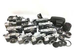 ☆ OLYMPUS フィルムカメラ まとめ ☆ OM10 ×3 + 35 ECR + TRIP 35 + PEN + F + FT ×2 + D + EE-3 ×2 + EES-2 他 レンズ4本 オリンパス