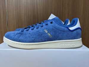 (レア廃番) adidas Stan Smith Suede Skyblue 27.5cm 新品未使用 金ロゴ オールスエード仕様