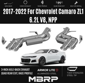 ★MBRP★ シボレー カマロ 2016-22 SS V8スポーツ マフラー エキゾースト ストレート LT RS エアロ リアピース V6用もございます