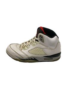 NIKE◆AIR JORDAN 5 RETRO/エアジョーダンレトロ/ホワイト/136027-104/28cm/WHT