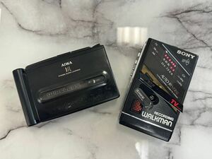 管理番号M216 ジャンク品 AIWA DSL WIRELESS/SONY RECORDING WALKMAN アイワ ソニー カセットプレーヤー カセットウォークマン